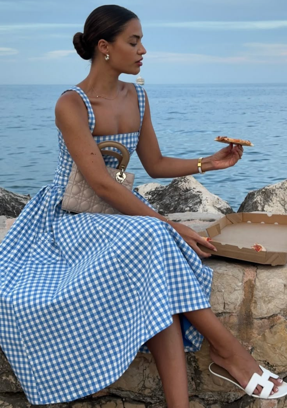 Lily | Checkered Midi Sundress