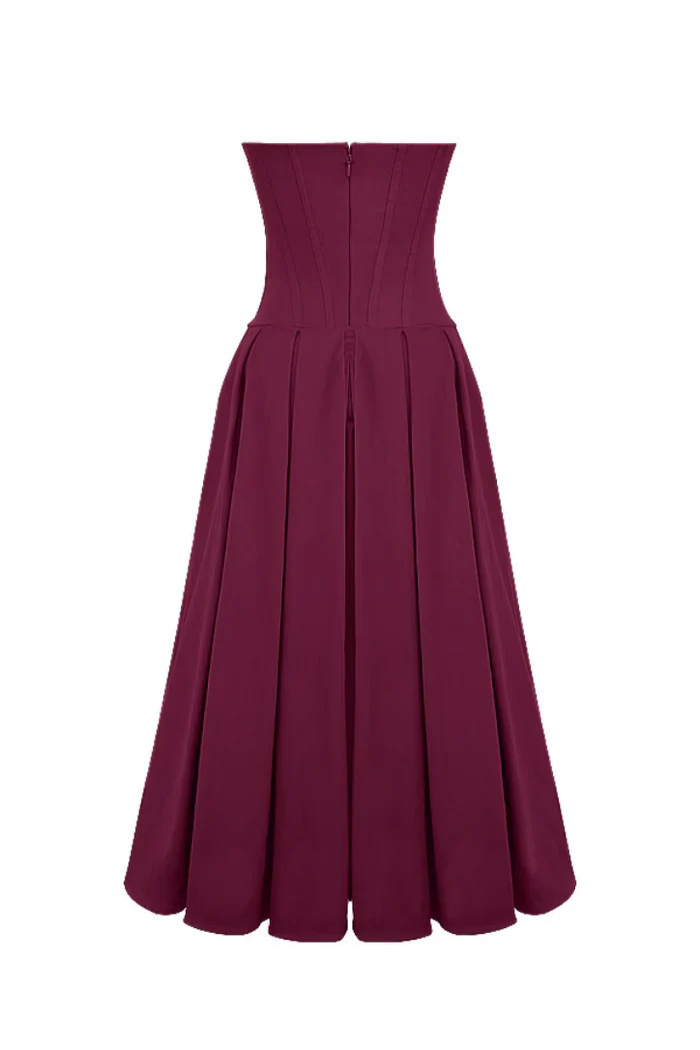 Tess | Structured Corset Midi Dress