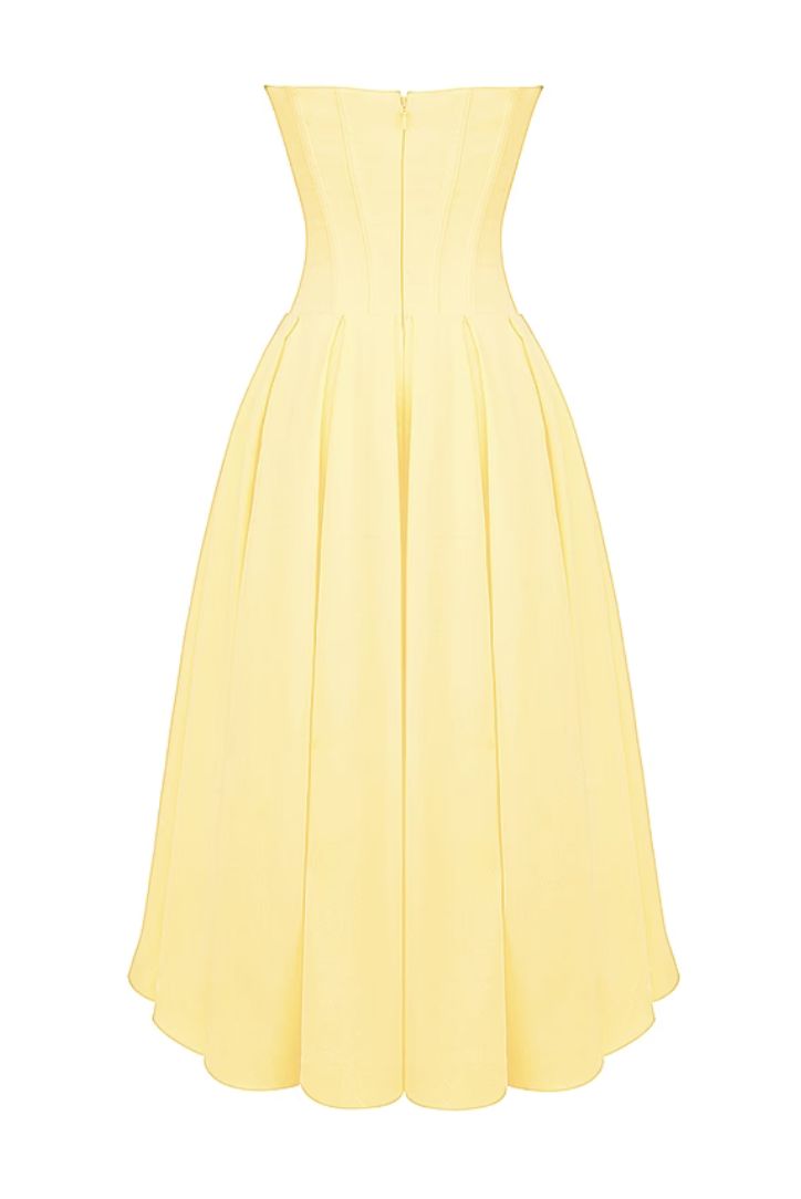 Tess | Structured Corset Midi Dress