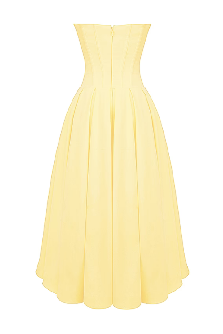 Tess | Structured Corset Midi Dress